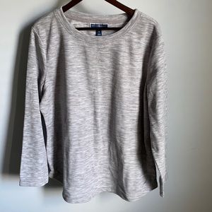 NWT! Karen Scott Ladies Grey Fleece Long Sleeve